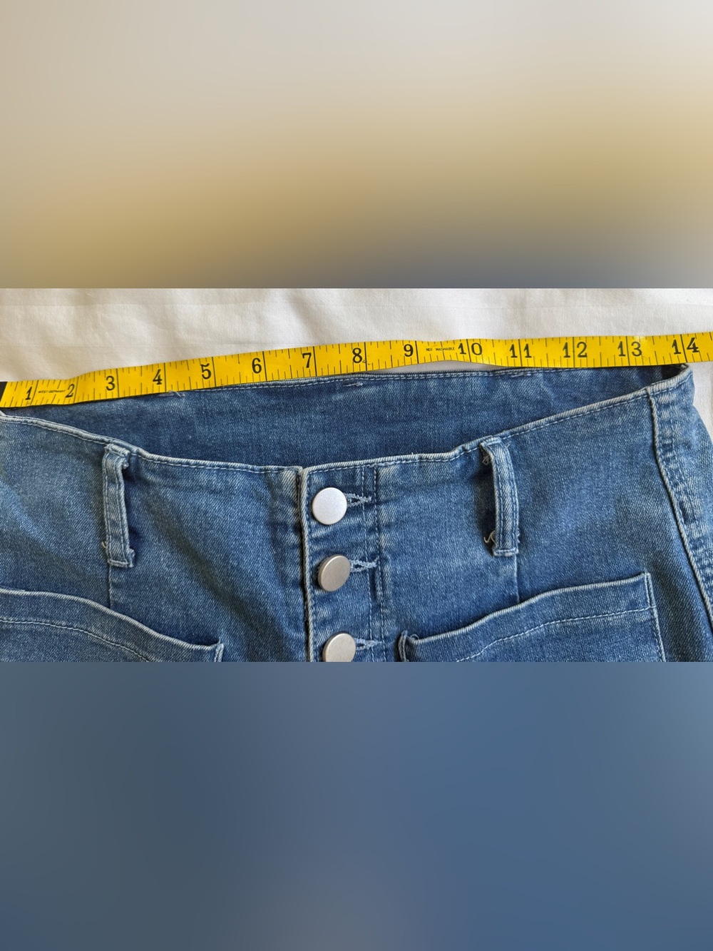 Denim High-Waist Cropped Wide Leg Women's Jeans Sz 4 - Picture 7 of 8